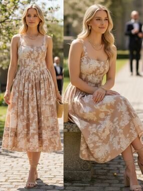 loveshackfancy emalia sequined lace midi-dress LoveShackFancy Emalia Sequined Lace-Trim Midi Dress